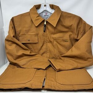 Conqueror Men's Tan Shirt Jacket size small full zip insulated new without tags